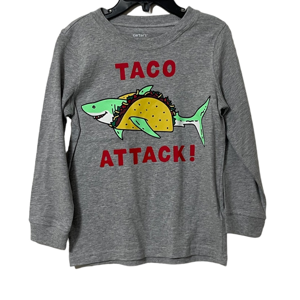 Carter’s Boys Sise 4t Taco Shark Long Sleeve Shirt